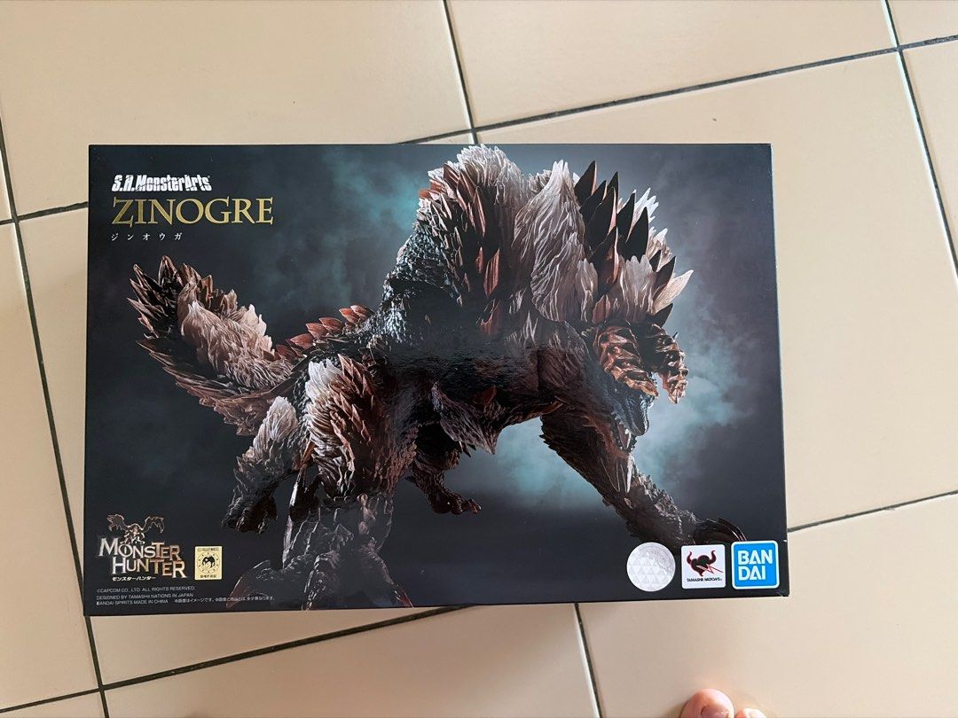 Monster Hunter Zinogre Action Figure by Bandai (Category: Toy Figures) located in Singapore. Submitted by dbytyq90 (Listing ID 1442735261, Image 1). Description: - Bandai Monster Hunter Zinogre Action Figure - Highly detailed monster sculpt - Perfect for Monster Hunter fans - Figure is sealed in box - Box is in good condition.