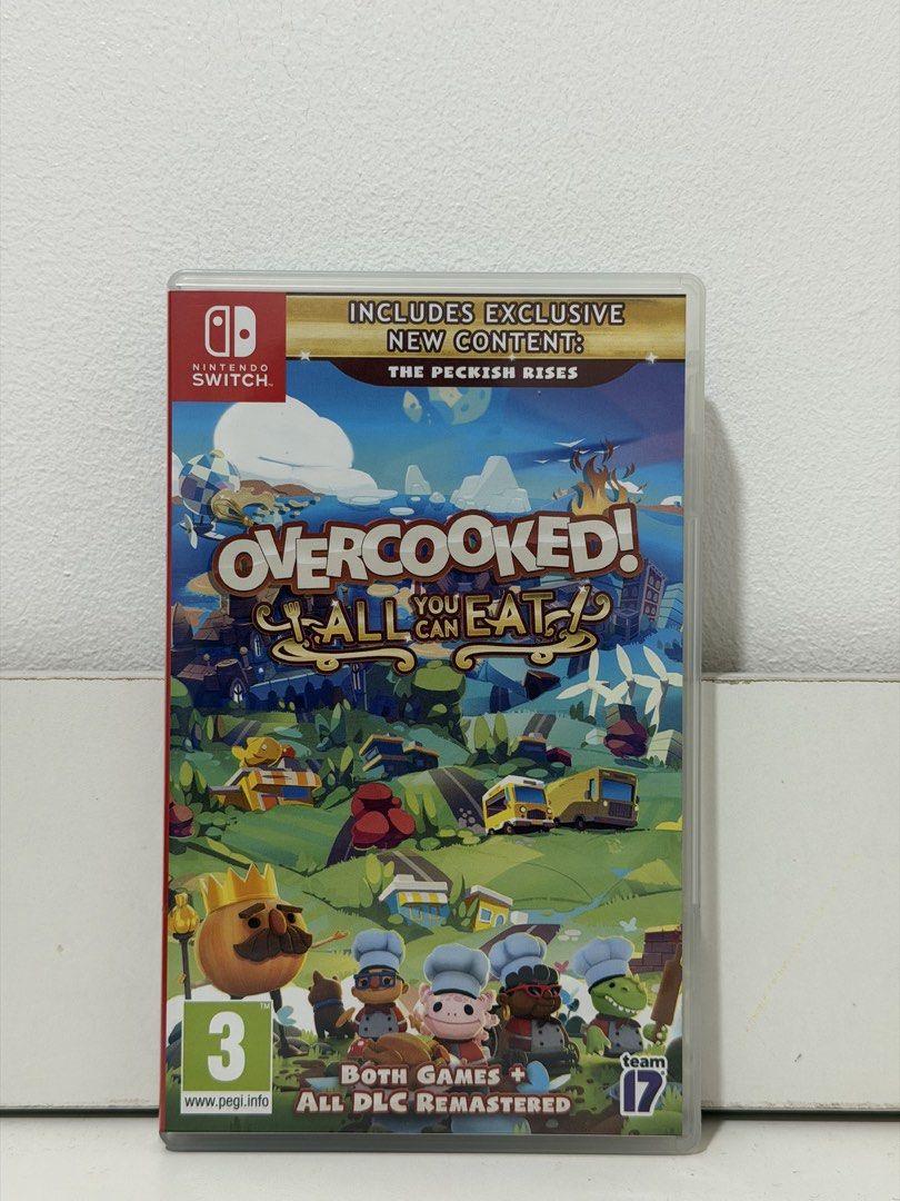 Nintendo Switch Overcooked! All You Can Eat Game (Category: Nintendo) located in Manila. Submitted by mokaaaaaaaa (Listing ID 1442867243, Image 1). Description: - Overcooked! All You Can Eat for Nintendo Switch - Includes both Overcooked! and Overcooked! 2 - All DLC remastered and included - Features exclusive new content: The Peckish Rises - Great for solo play, with friends, parties, and family game nights.