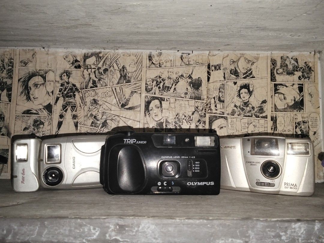 Olympus Trip AF, Canon Prima, Casio Camera Bundle (Category: Cameras) located in Angeles City. Submitted by sno._0p (Listing ID 1442832330, Image 1). Description: - Bundle of 3 point and shoot film cameras - Includes: Olympus Trip AF, Canon Prima, Casio (with power pack) - Ideal for film photography enthusiasts - Great for your next film project price slightly negotiable .