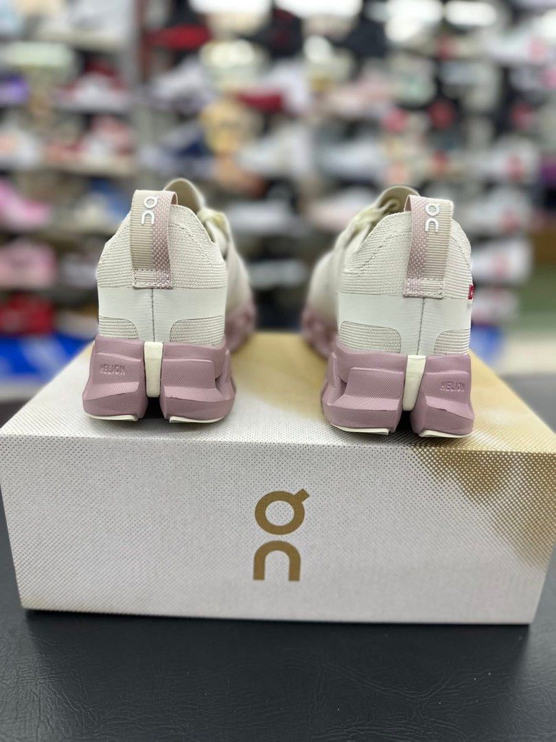 On Cloudswift Running Shoes - Cream/Pink (Category: Sneakers) located in Manila. Submitted by reiiberry (Listing ID 1442771768, Image 3). Description: On Cloudswift running shoes in cream/pink. Lightweight, comfortable, with CloudTec cushioning. Perfect for runs or daily wear. Includes box..
