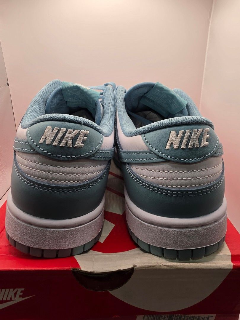 ORIGINAL BRAND NEW NIKE Dunk Low Retro (Category: Sneakers) located in Quezon City. Submitted by georgeivanrivera (Listing ID 1442755988, Image 3). Description: PRE-LOVED (with OG box) NIKE Dunk Low Retro WHITE/DENIM TURQ US 9 - Men's PHP 3,300 FREE Shipping Metro Manila area via Grab, Lalamove, etc. Payment thru GCash.