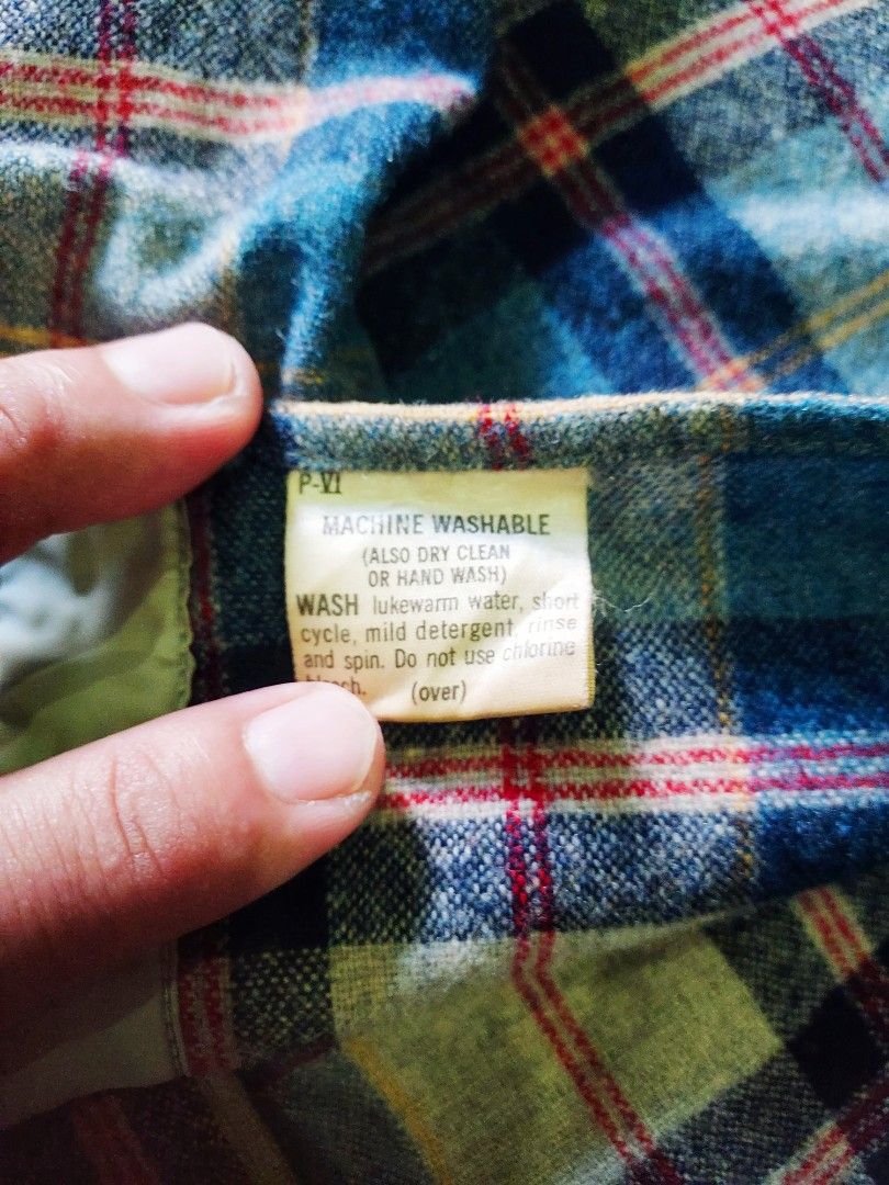 Pendleton Lobo Wool Flannel Shirt with Elbow Patches vintage (Category: Tshirts & Polo Shirts ) located in Tagbilaran City. Submitted by topernzvault (Listing ID 1442731540, Image 3). Description: - Classic Pendleton plaid flannel shirt - Features durable suede elbow patches - Made from 100% virgin wool - Tagged size L (please check measurements for best fit) - Easy care: Machine washable - Ideal for layering with other clothing.1960's.