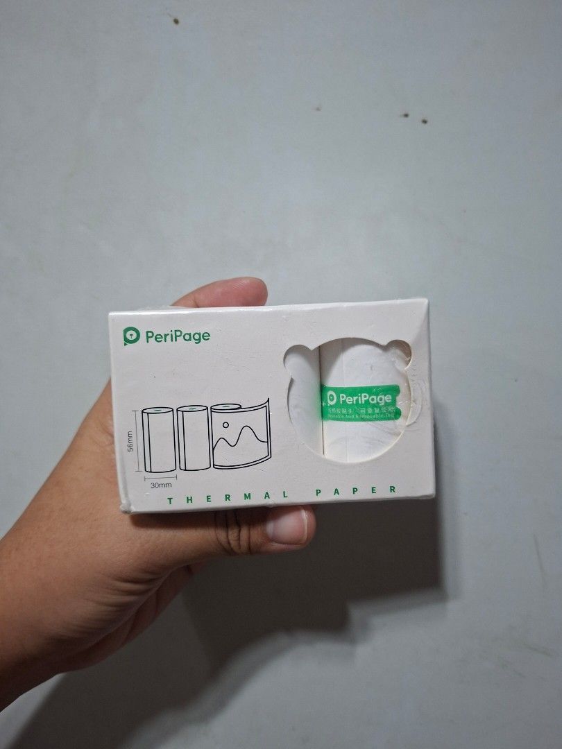 PeriPage Thermal Paper Rolls (Category: Printers, Scanners & Copiers) located in Muntinlupa City. Submitted by jsassorteditems (Listing ID 1442873251, Image 1). Description: - PeriPage thermal paper rolls - Size: 56mm x 30mm - Ideal for your PeriPage printer - Get yours today!.
