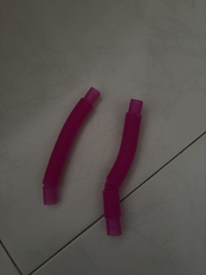 Rainbow Pop It Fidget Toys & Pink Sensory Tubes (Category: Educational & Learning Toys) located in Singapore. Submitted by fattiemantouu (Listing ID 1442797631, Image 2). Description: - Rainbow rectangle pop-it, strawberry pop-it, butterfly pop-it, Kitty pop-it, circle pop-it - 2 pop tubes - Perfect for stress relief and sensory play - Suitable for all ages - Pop-its : 1 for $3 2 for $5.50 3 for $7 (choose the one you want) -Pop tubes : 1 for $2 