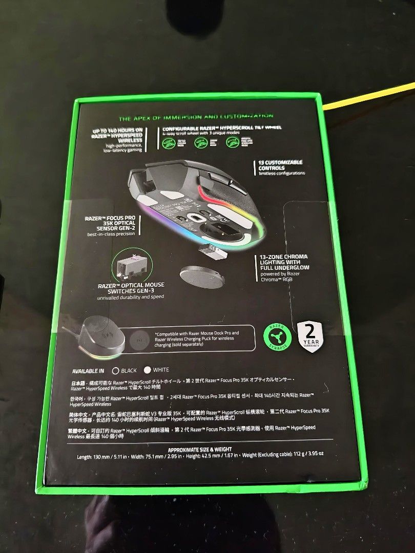 Razer Basilisk Pro 35k RGB Mouse Black Edition477781708768563201