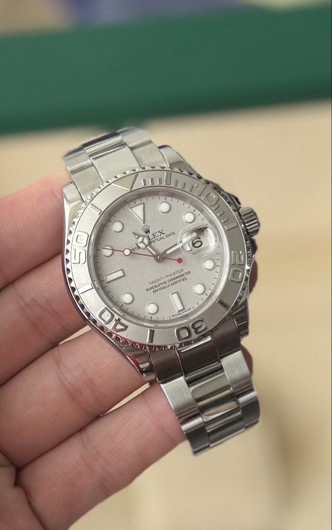 Rolex Yatchmaster Platinum (Category: Luxury Watches) located in Manila. Submitted by watchguyph (Listing ID 1442775776, Image 1). Description: Rolex Yatchmaster 16622 2006 Full set Condition 9.7/10 Pm for inquiries.