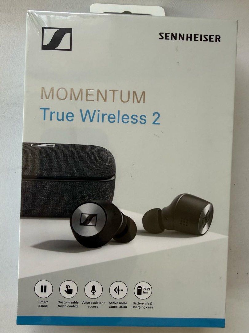 Sennheiser Momentum True Wireless 2 Earbuds (Category: Earphones) located in Quezon City. Submitted by saigokya (Listing ID 1442828839, Image 2). Description: - Sennheiser Momentum True Wireless 2 Earbuds - Includes Charging Case - IPX4 Water-Resistant - Bluetooth Connectivity - 21-25 Hours Battery Life (with case) - Exceptional Sound Quality.