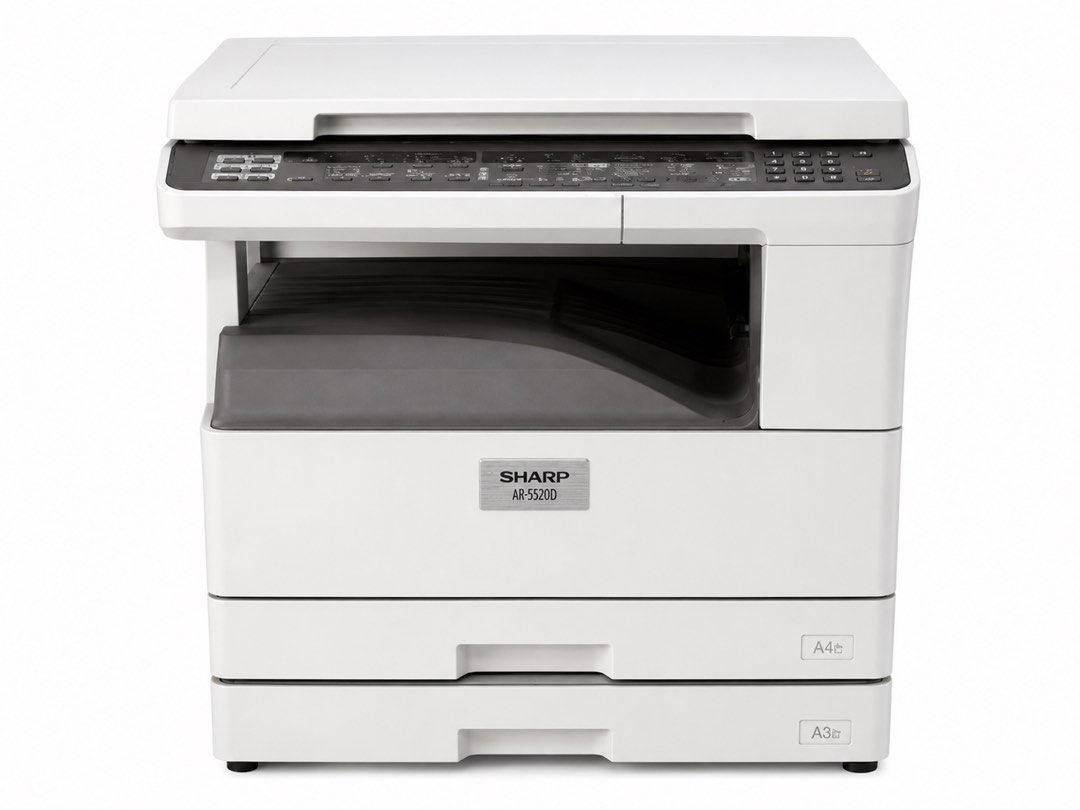 Sharp AR-5520D A3 Copier / Printer / Scanner — Used Office Unit (Category: Printers, Scanners & Copiers) located in Pasig City. Submitted by casahohome (Listing ID 1442887627, Image 1). Description: - Sharp AR-5520D Multifunction Printer - Functions: Print, Copy, Scan - Paper Sizes: A4 and A3 support - Color: White - Control Panel: Top-mounted - Perfect for office or home use - Ready to meet your printing needs.
