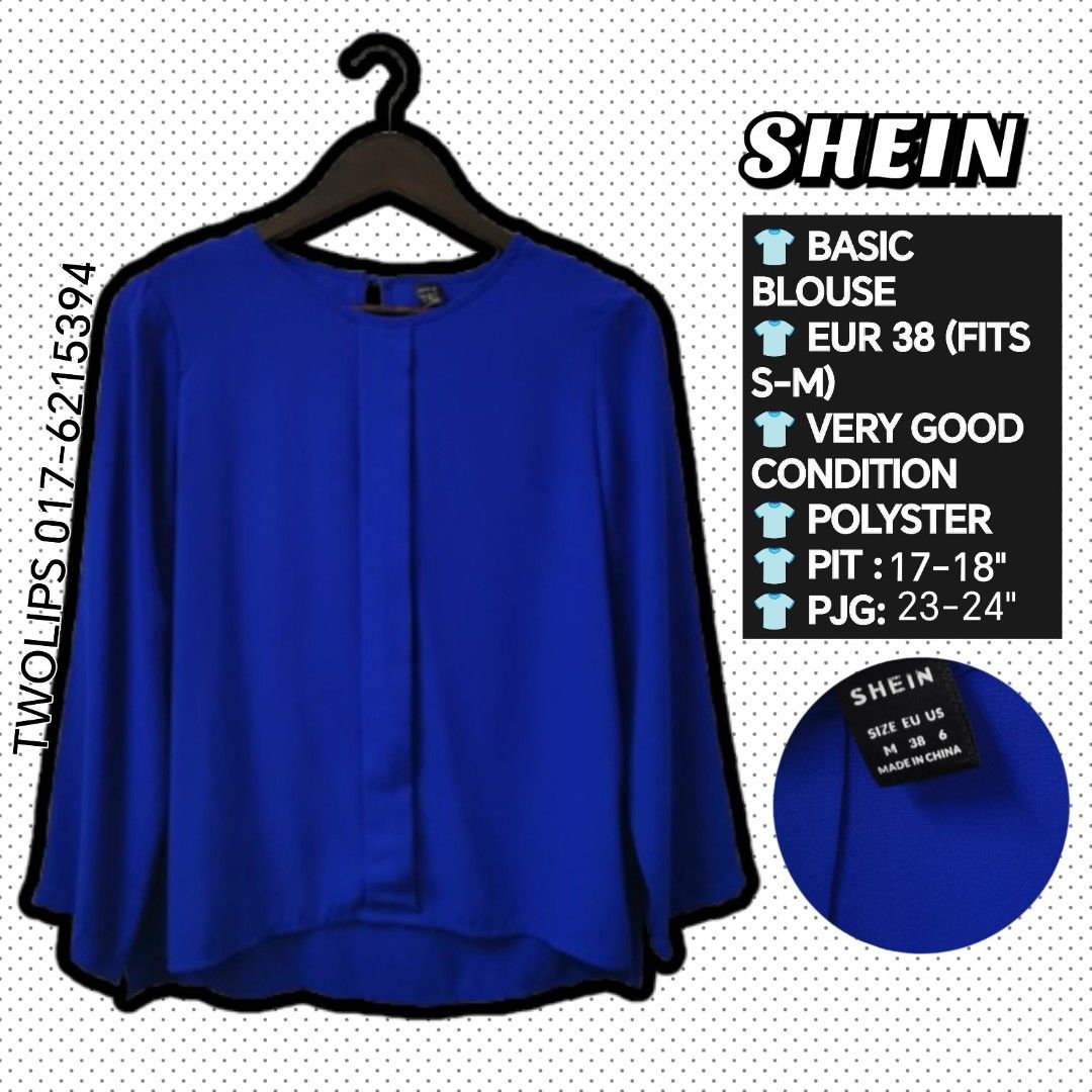 SHEIN BASIC CHIFFON BLOUSE (Category: Blouses) located in Sepang. Submitted by miss.twolips (Listing ID 1442883952, Image 1). Description: Price does not include shipping fees ❤️❤️❤️❤️❤️❤️❤️❤️ PLEASE BACA SEBELUM BELI: ❤️ ADA 5 OWNER BAJU DALAM NI. 2 admin ❤️ BAJU DARI PELBAGAI SOURCES (ada new item/ warehouse sale/ customade/preloved / baju yang tak berkenan beli kat seller lain pun akan diletgo semula di sini, etc) ❤️ TAK SESUAI UNTUK FUSSY BUY