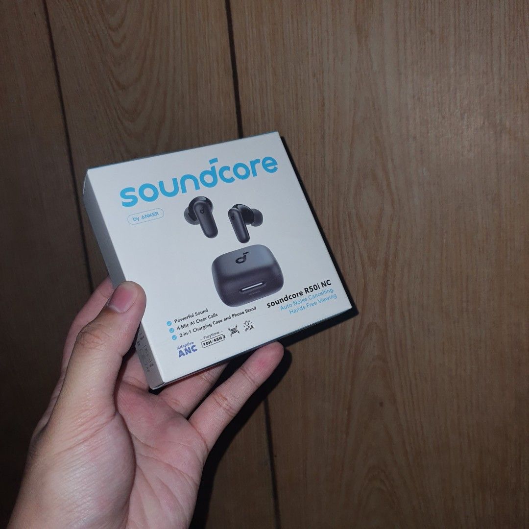 Soundcore r50i nc earphones (Category: Earphones) located in Pasig City. Submitted by last_price_posted (Listing ID 1442857638, Image 2). Description: This is available as long as this is posted/visible listing. You may message me with the answer to the following questions once you are fully decided to purchase, should you need further thinking and canvassing you may just save the listing for future reference. 1. Will you be personally picking it