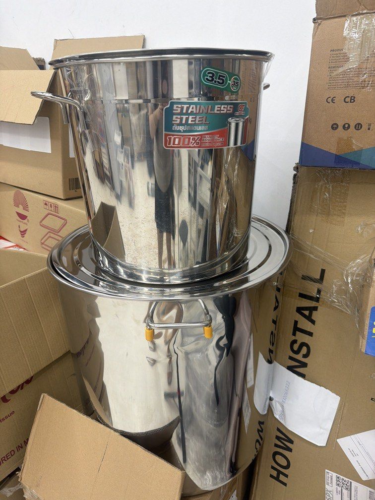 Stainless Steel Pot 35cm + 50cm