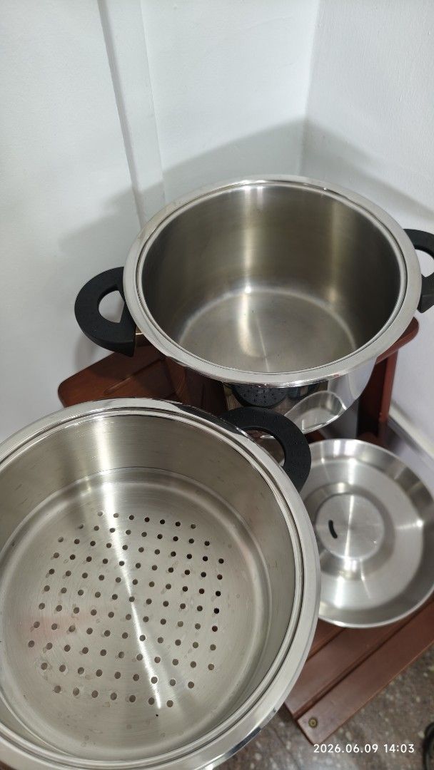 Stainless Steel Steamer Pot Set with Lid477353059246428162