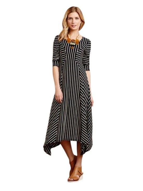 Striped long Dress with Asymmetrical Hem (Category: Dresses) located in Baguio. Submitted by hersheys3984 (Listing ID 1442796548, Image 2). Description: saturday sunday striped long dress asymmetical hem / very good condition small to large size / stretchy 3/ 4 sleeves 95 cotton 5% spandex bust upto 38 " waist upto 40" length : 47" / 53" 500 + sf/df no cod , no checkout no reservation, first to pay po tayo Location : san isidro cainta rizal For p