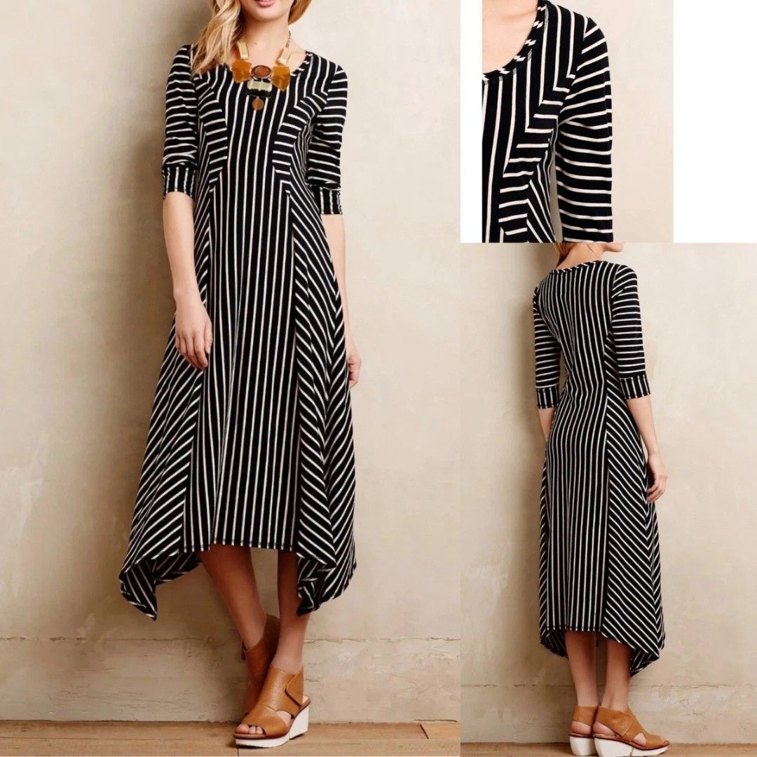 Striped long Dress with Asymmetrical Hem (Category: Dresses) located in Baguio. Submitted by hersheys3984 (Listing ID 1442796548, Image 1). Description: saturday sunday striped long dress asymmetical hem / very good condition small to large size / stretchy 3/ 4 sleeves 95 cotton 5% spandex bust upto 38 " waist upto 40" length : 47" / 53" 500 + sf/df no cod , no checkout no reservation, first to pay po tayo Location : san isidro cainta rizal For p