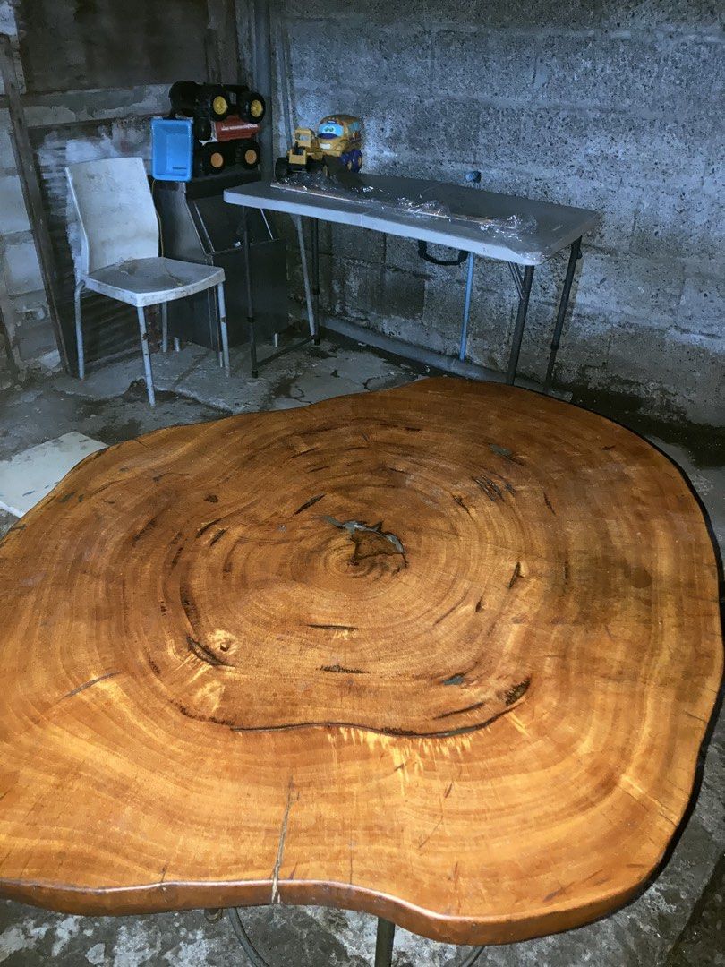 table (Category: Tables & Sets) located in Makati City. Submitted by yesterdayandtoday (Listing ID 1442772186, Image 3). Description: for sale:molave wood table with metal base..