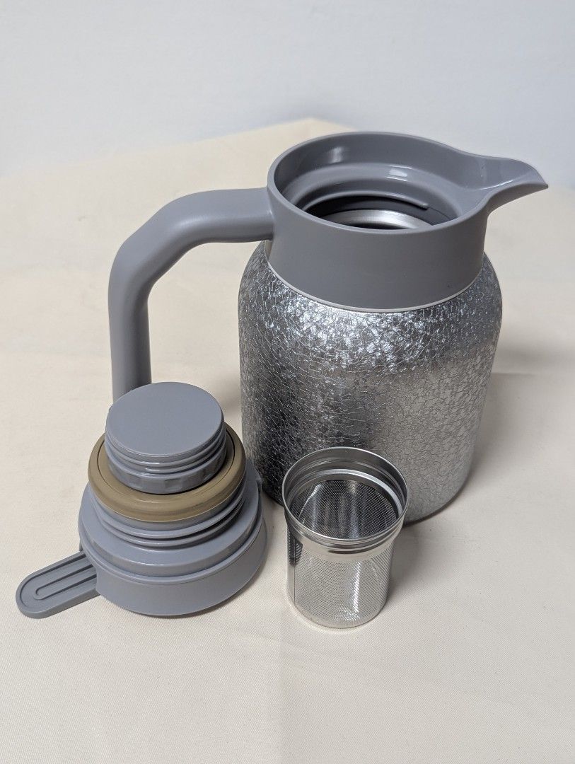 Thermos Flask with Infuser - Silver Textured477487123294464002