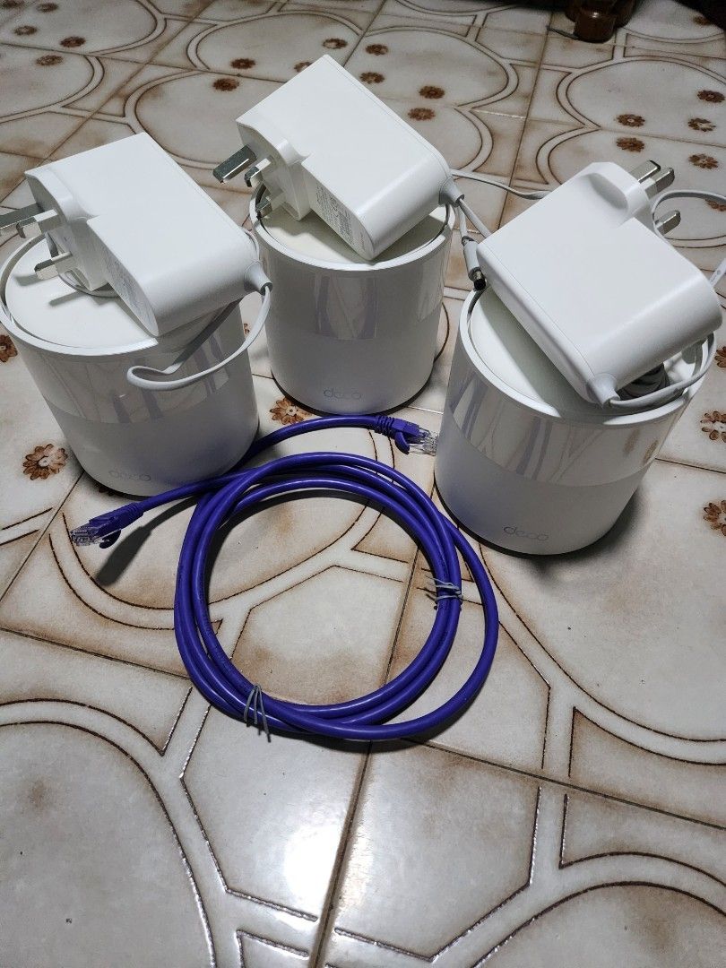 TP Link Deco Mesh WiFi 6 System (3-Pack) with Cables