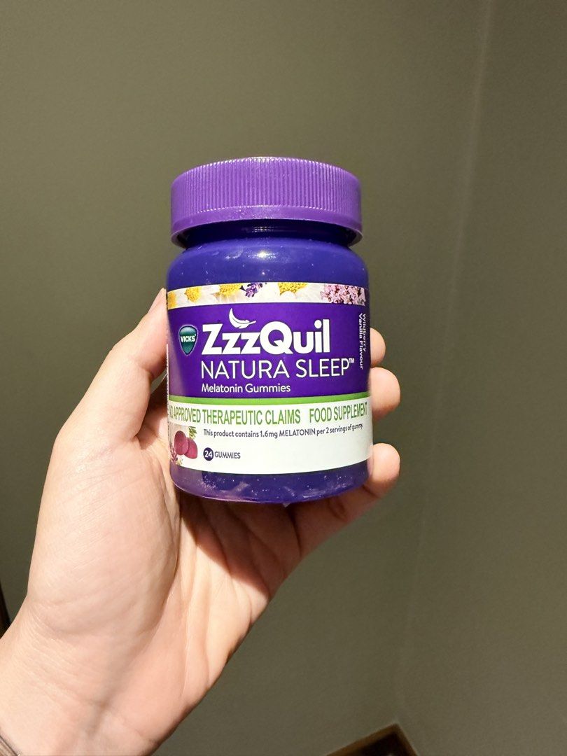 Vicks ZzzQuil Melatonin Gummies (Category: Health Food, Drinks & Tonics) located in Quezon City. Submitted by aml2020 (Listing ID 1442872692, Image 1). Description: Zzzquil Melatonin Gummies New/unopened Expiration date: April 6, 2027 strictly no COD/pickup upon payment no meetups for pickup only via courier (BGC/Muntinlupa) payment via Gcash/BPI QR no return/no exchange/no refund.