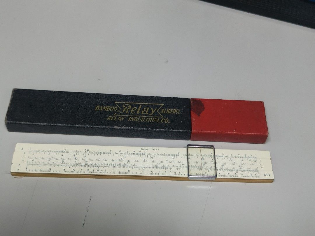 VINTAGE Bamboo Relay Sliderule No. 82 with Case (Category: Vintage Collectibles) located in Manila. Submitted by bigtym.picker (Listing ID 1442745247, Image 1). Description: FOR SALE!!! VINTAGE RELAY SLIDE RULE small Price - 1000 PESOS ONLY PLS SEE PIC FOR DETAILS. Selling all items AS IS PLS. manage your Expectation We accept shipping nationwide Meetup - BACOOR or near MOA - Vintage Bamboo Relay Sliderule, Model No. 82 - Made by Relay Industrial