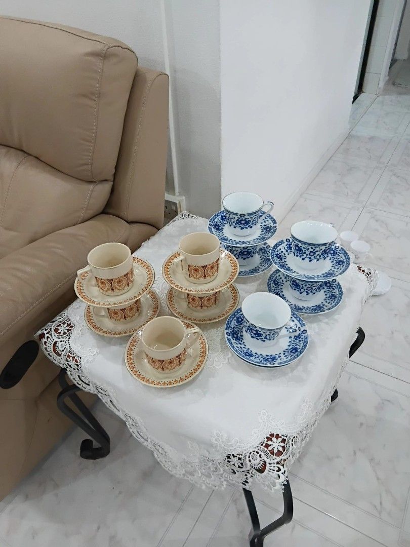 10set Vintage Tea Cups and Saucers Set477737223676252160