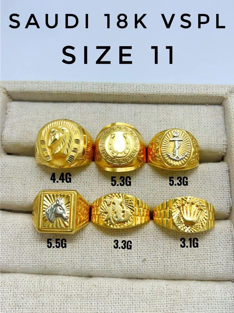 18k Saudi gold ring for Men size 11 (Category: Rings) located in Manila. Submitted by reenacedric (Listing ID 1446985112, Image 1). Description: .