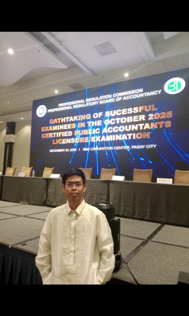 Accounting Tutor (Category: Tuition Services) located in Manila. Submitted by jeromeperez.11 (Listing ID 1447046529, Image 3). Description: FEU Accountancy Faculty FEU MBA (ongoing) General de Jesus College BSA graduate I tutor Basic accounting (FAR), Intermediate Accounting, and other accounting courses. Follow me on Account and Chill para naman madagdagan followers ko..