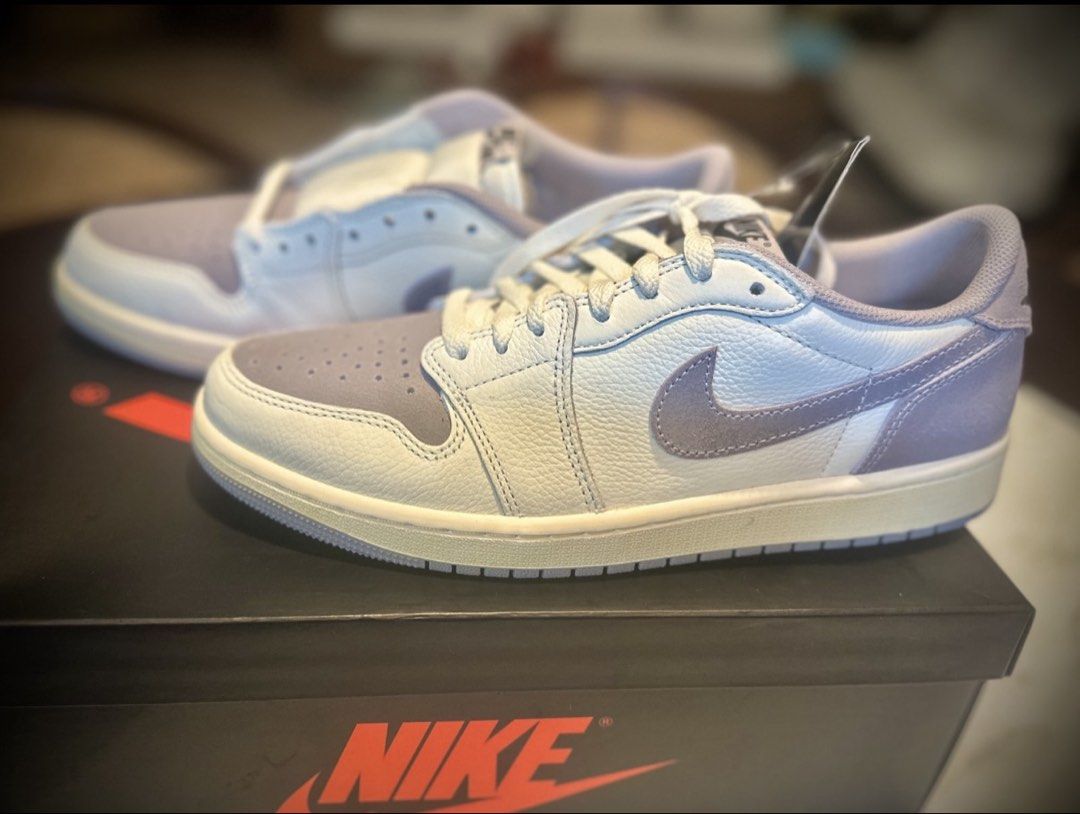 Air Jordan 1 Low Light Olive Grey (Category: Sneakers) located in Manila. Submitted by cay26 (Listing ID 1447095886, Image 1). Description: Selling on behalf of a friend. Pickup only at my place in Paco, Manila. - Air Jordan 1 Low OG - Stylish Light Olive and Grey colorway - Premium leather and suede upper - Includes original box - Ideal for casual wear and everyday outfits.