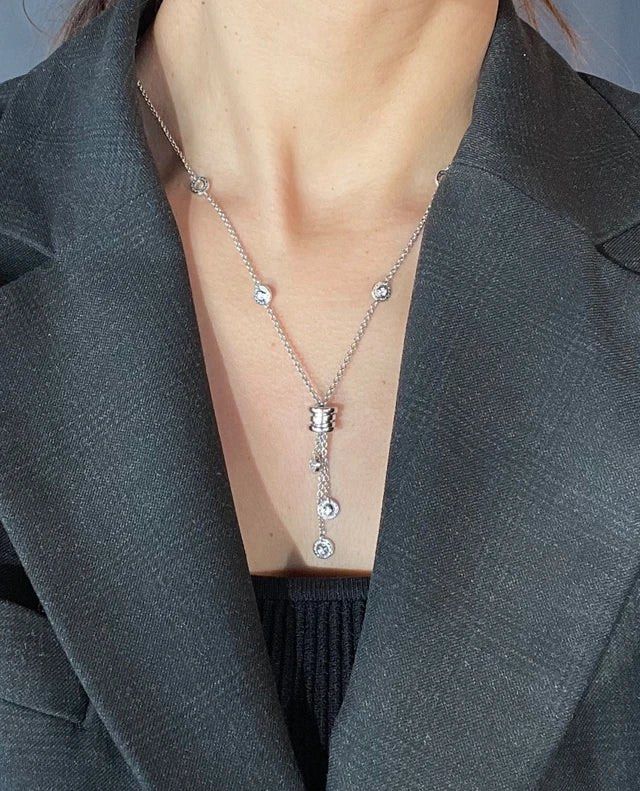 Authentic Bvlgari Bzero1 18K White Gold Necklace with diamonds (Category: Necklaces) located in Manila. Submitted by jme_21 (Listing ID 1446969113, Image 1). Description: Bvlgari Bzero1 18k White gold with diamonds 100% Authentic 18 inches Bought it from Watchnian Shinjuku, Tokyo, Japan Like new No box Meet up SM San Lazaro, SM Manila or SM Mall of Asia.