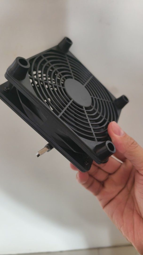 Black Computer Case Fan with USB Cable
