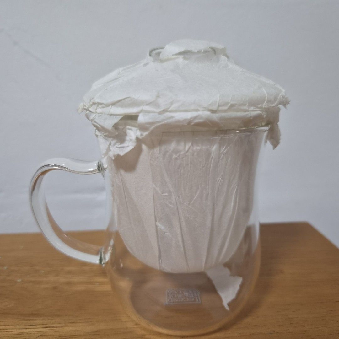 Brand New Transparent Glass Infuser Mug
