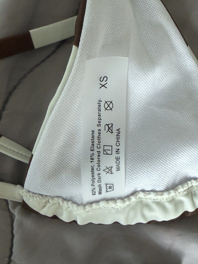 Brown print bikini (Category: Bikinis & Swimsuits) located in Cebu City. Submitted by itemsbysarah (Listing ID 1446964799, Image 3). Description: Brown print bikini Brand new Size XS Very cheeky - thong style RFS: decluttering ❕Low ballers will not be entertained ❕.