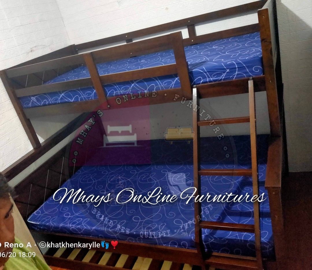 Bunk Bed DoubLe Deck Bed Frame with SingLe Size PuLL Out with or without Mattress (Category: Bed Frames & Mattresses) located in Manila. Submitted by mylene31 (Listing ID 1446914399, Image 3). Description: Brand New Good Quality Free Delivery and Assemble within Manila Area COD / GCash Transfer On Hand Ready To Deliver 09465675191.