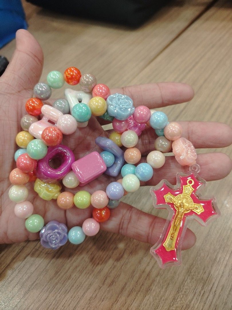 Colorful glossy with name st.benedict rosary (Category: Religious Items) located in Manila. Submitted by billionare (Listing ID 1446940973, Image 2). Description: colorful glossy beads with name St Benedict rosary super cute and unique protection rosary perfect gift.