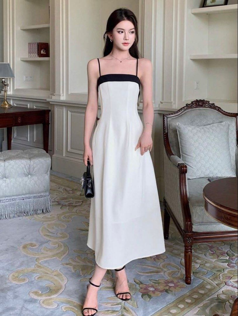 DAZY Contrast Trim Cami Dress (Category: Dresses) located in Manila. Submitted by goodfindsmnl_ (Listing ID 1446981424, Image 3). Description: - Never worn (only fitted for photos) - Excellent condition, no flaws - Size: Small - Approx. Measurements (from size chart): Bust: 33.1 in, Waist Size: 27.6 in, Hip Size: 46.5 in, Length: 39.8 in - Perfect for graduation, weddings, engagement, bridal shower, and other formal events - Selling because I no 