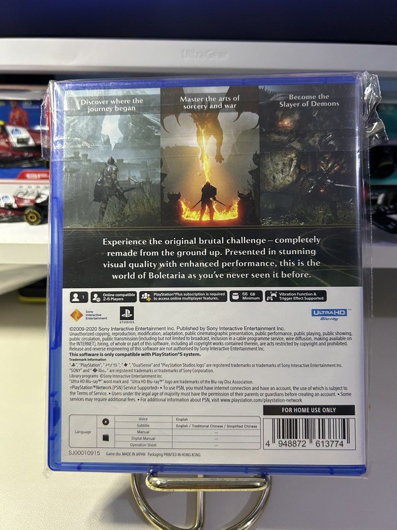 Demon's Souls PS5 Game (Category: PlayStation) located in Pasig City. Submitted by johnlovesgaming (Listing ID 1447090410, Image 2). Description: - Demon's Souls for PlayStation 5 - Brutal challenge, completely remade - Stunning visuals and enhanced performance - Explore the world of Boletaria - PlayStation Plus required for online access - Supports up to 60 FPS.