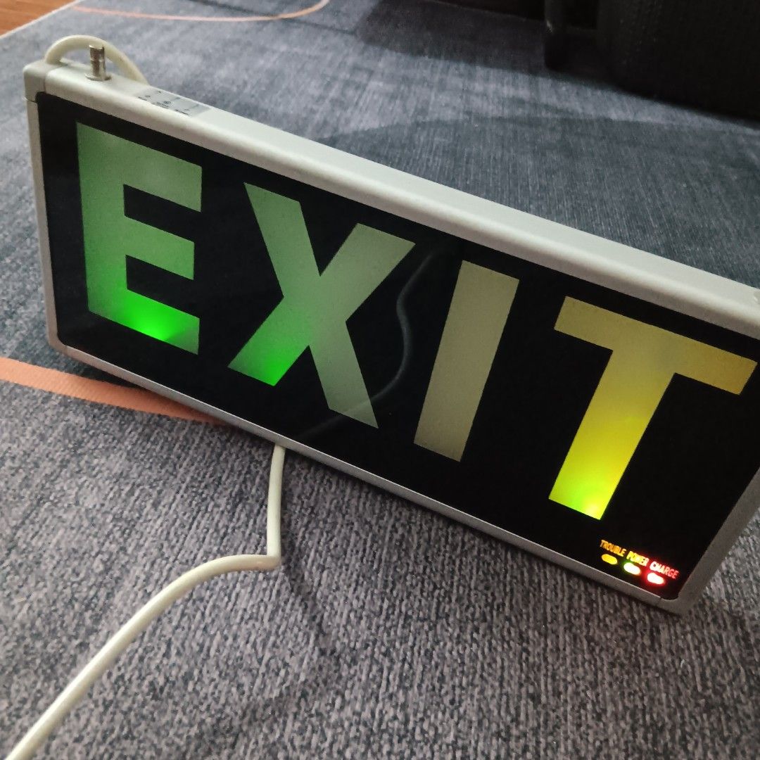 Exit signage w/plug (Category: Everything Else Others) located in Binangonan. Submitted by darlen21 (Listing ID 1447070986, Image 3). Description: .