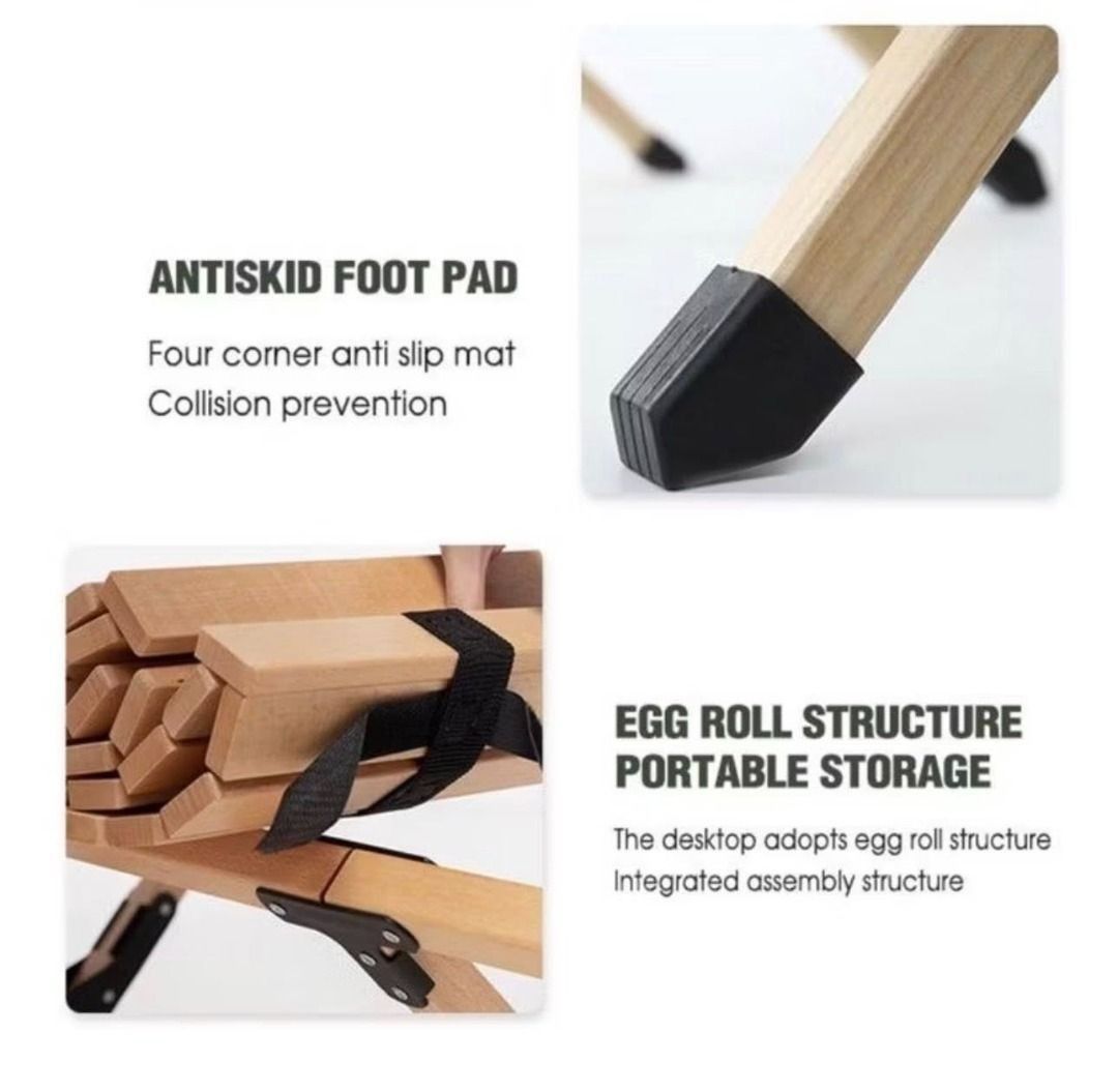 Foldable Camping Table(solid) (Category: Hiking & Camping) located in Kuantan. Submitted by hapiguyz (Listing ID 1447058275, Image 3). Description: 120cm*60cm*41cm.
