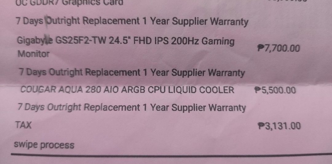 FS >>Cougar Aqua 280 AIO ARGB CPU Liquid Cooler (Category: Computer Parts) located in San Nicolas. Submitted by nik_b (Listing ID 1446960181, Image 3). Description: 🔥Selling - Cougar Aqua 280 AIO ARGB CPU Liquid Cooler - All-in-one liquid cooling solution - Features vibrant ARGB lighting - Comes with two high-performance fans - Actual photos provided for your reference Brand New unit. nabuksan na box( as per pic) pero hindi nagamit. Bought for 5