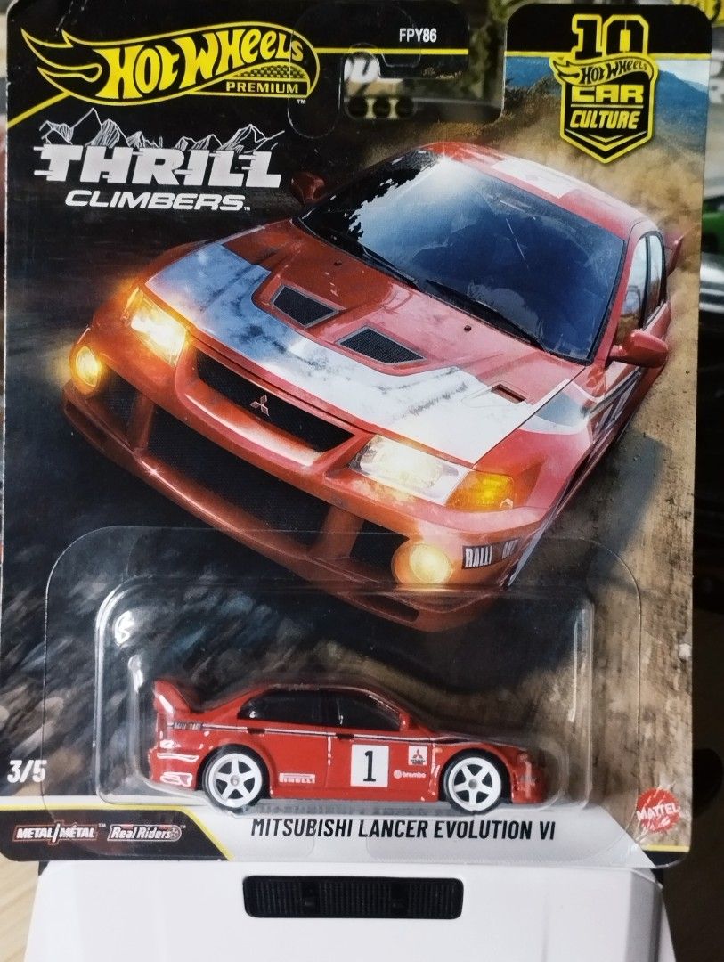 Hot Wheels Premium Mitsubishi Lancer Evolution VI // 500php (Category: Vehicle & Diecast Models) located in Quezon City. Submitted by edrielgp (Listing ID 1447103393, Image 1). Description: Hot Wheels Premium Mitsubishi Lancer Evolution VI // 500php Please CHECK my other Hot Wheels and other items listed for sale in my profile. Bawal sa maselan Lowballer ignored (Limited replies lang, bawas waste of time na rin for both parties). Firm srp to belo