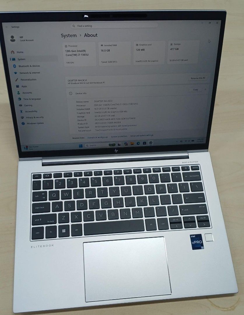 HP EliteBook 840 G10 Laptop Intel Core i7 -1365U Processor 14 inch ...