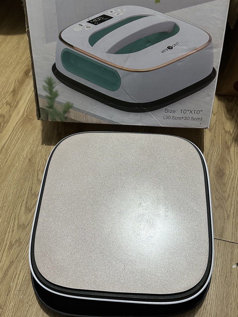 HTVRONT 10"x10" Heat Press Machine (Category: Office & Business Technology) located in Pasig City. Submitted by things.11 (Listing ID 1446960173, Image 2). Description: - HTVRONT Heat Press - 10"x10" size - Perfect for T-shirts, crafts, and more! - Easy digital display for precise temperature and time control - Comes with original packaging - Used only a few times, excellent working condition - 1 week palang nagamit.