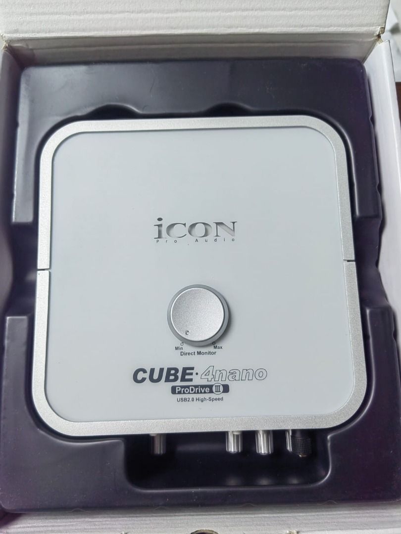 iCON CUBE 4nano ProDrive III USB 2.0 Audio Interface (Category: Other Audio Equipment) located in Caloocan City. Submitted by mce_sales2026 (Listing ID 1446967318, Image 2). Description: Details: - 4-input / 4-output USB 2.0 high-speed audio interface - Supports +48V Phantom Power for condenser microphones - 2 XLR/TRS combo microphone/instrument inputs with individual gain controls - High-quality recording and playback with low-latency performanc