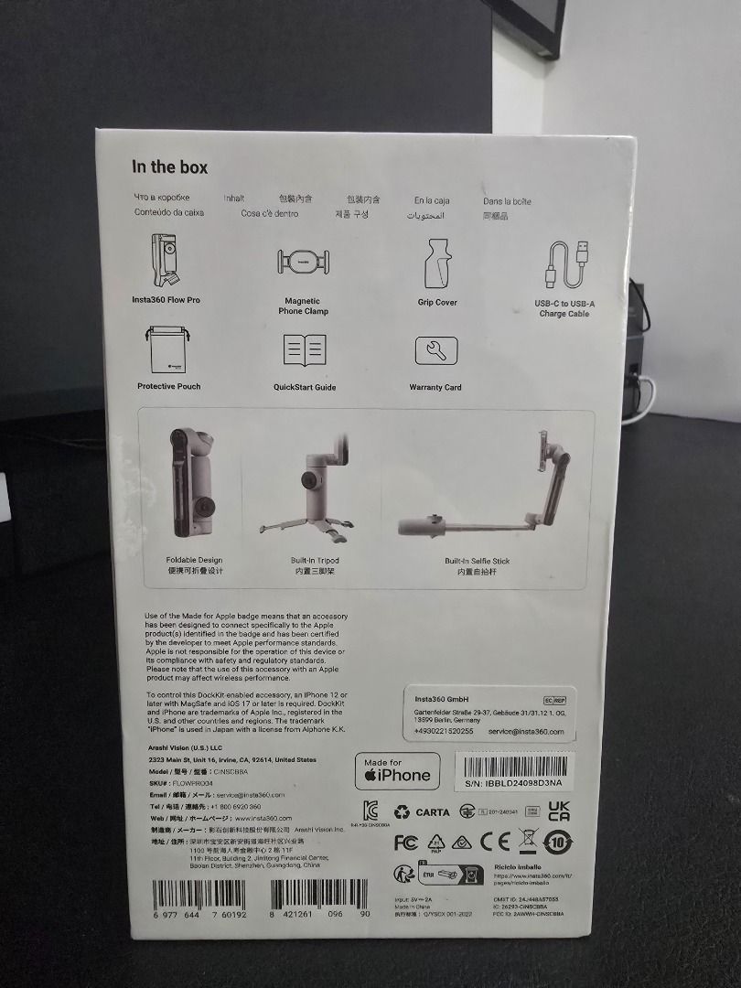 Insta360 Flow Pro AI Tracking Stabilizer for iPhone - Stone Gray (Category: Gimbals & Stabilizers ) located in Quezon City. Submitted by koriano (Listing ID 1446960153, Image 3). Description: NEGOTIABLE SEALED BRAND NEW NEVER OPENED NEVER USED Color: Stone Grey Received as a gift Location: Pasig, QC and BGC RFS: Not a gimbal user NEGOTIABLE - Insta360 Flow Pro: AI tracking stabilizer for iPhone - Achieve ultra-smooth 3-axis stabilized video - Pow