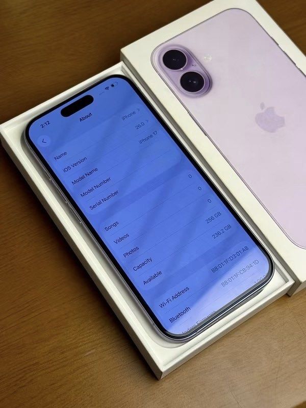 iPhone 17 256 GB Lavender (Category: iPhone 17 Series) located in Cebu City. Submitted by rafadeclutters (Listing ID 1446939306, Image 3). Description: iPhone 17 256 GB (Lavender) iOS 26.5 100% battery health, 65 CC In pristine condition, 1 month old With warranty until 5/15/27 Purchased from Power Mac at SM Seaside (with receipt and paper bag) Inclusions: unit, charging cord, box, and cases Rfs: need funds Location: Cebu City (meet up only).