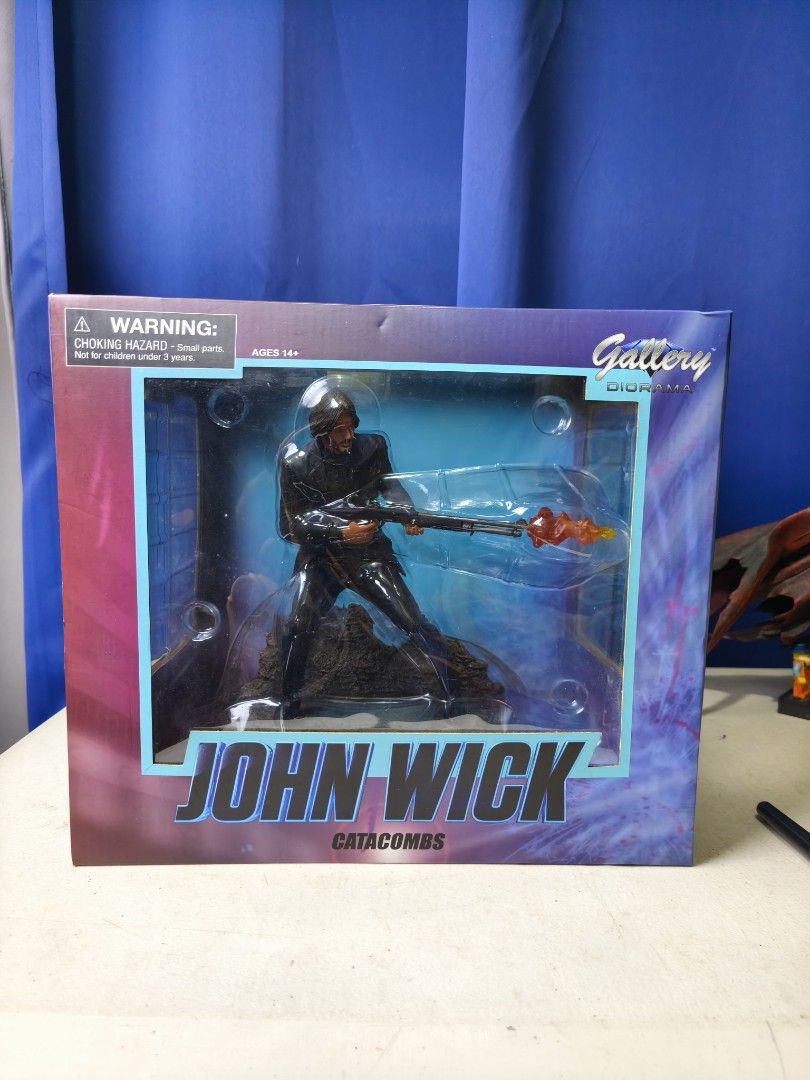 John Wick Catacombs Gallery Action Figure (Category: Figurines & Statues) located in Makati City. Submitted by jetpiraterecords (Listing ID 1446922255, Image 1). Description: - John Wick action figure from the Catacombs series. Diamond Select Gallery - Part of the exclusive Gallery Collection. - Features John Wick in his signature suit, wielding a flaming weapon. - Collectible item perfect for fans of the movie..