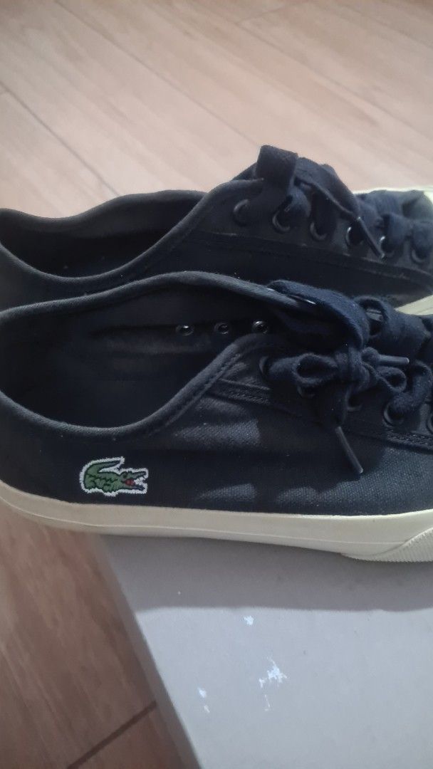 Lacoste Topskill 0721 2 CNV Sneakers (Category: Sneakers) located in Paranaque City. Submitted by lorem45 (Listing ID 1446996444, Image 1). Description: - Authentic Lacoste sneakers - Black color - Iconic crocodile logo on the side - Original box included - Size: 38 EU / 7 US.