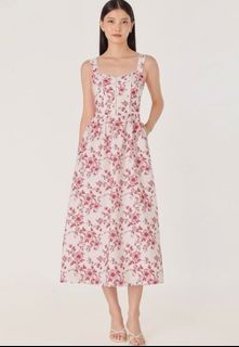 borgo de nor daniela floral midi dress Borgo De Nor | Dresses | Borgo De Nor Daniela Floral Midi Dress Size Uk 8  Us 4