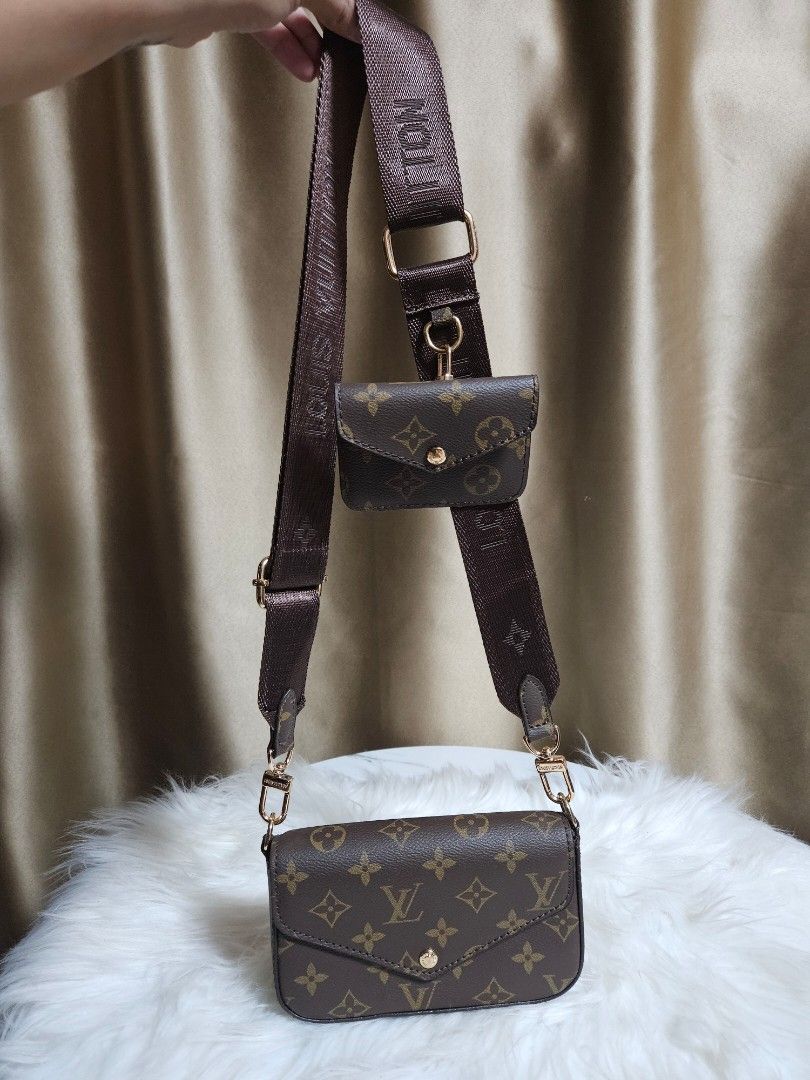 LV Sling bag NGA (Category: Luxury Bags & Wallets) located in Manila. Submitted by online.tipid (Listing ID 1446955879, Image 1). Description: - Louis Vuitton monogram canvas crossbody bag - Includes a small matching pouch attached to the strap - Adjustable strap with Louis Vuitton branding - Elegant gold hardware details - Ideal for everyday use or travel.