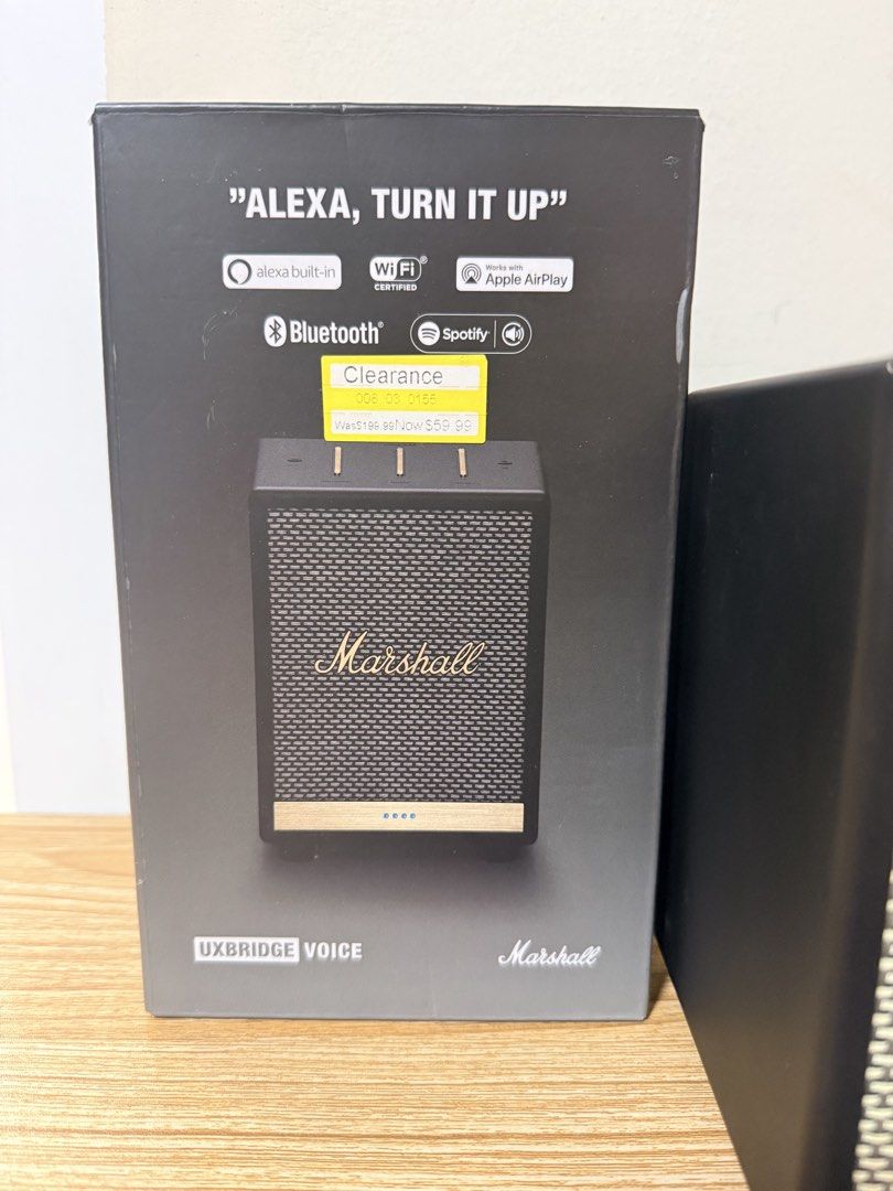 Marshall Uxbridge Voice speaker with Alexa (Category: Soundbars, Speakers & Amplifiers) located in Las Pinas. Submitted by kutz_thrift (Listing ID 1446927252, Image 3). Description: Like new. Complete Set. No issues. Slightly nego. Location: Las Piñas.
