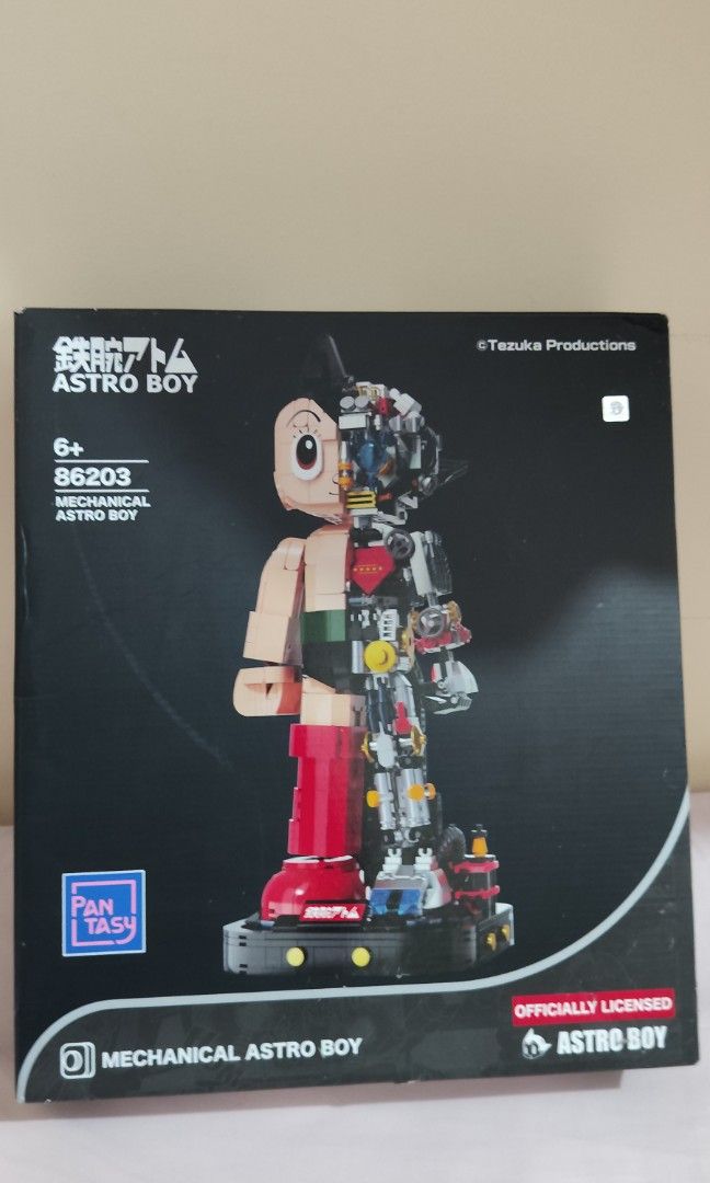 mechanical astro boy (Category: Lego & Building Sets) located in Manila. Submitted by hansiekun (Listing ID 1447016490, Image 1). Description: Pantasy Astro Boy Mechanical Building Blocks (Model 86203) Selling my Pantasy Astro Boy set. Condition: Opened but complete Includes original box and instruction manual Numbered bags included Parts are still in their original numbered bags (see photos) Box has some wear/tear from storage Perfect for Astro 